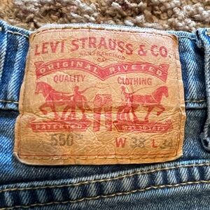 550 Levi's Relaxed Fit Denim Jeans 38X34